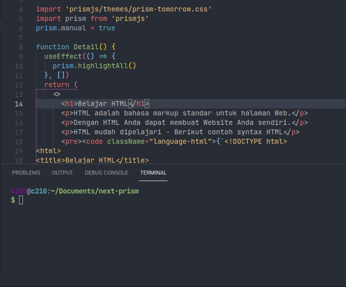 next.js prism.js